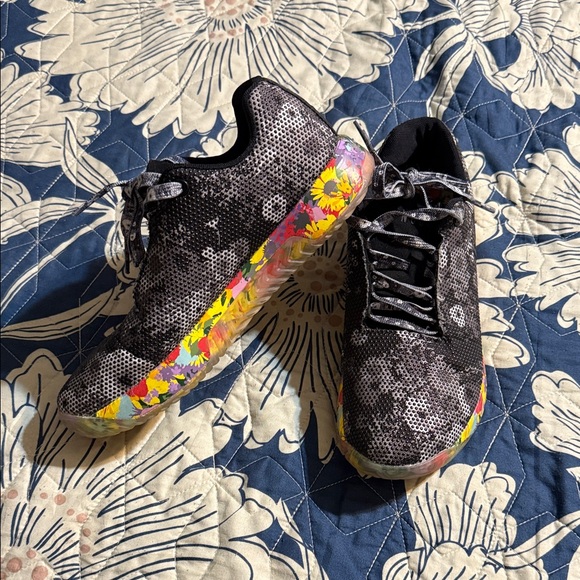 NOBULL Black Floral Athletic Shoes - Picture 1 of 5